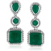 image:imageRossSimons Pair of Gemstone Drop Earrings in Sterling SilverEmerald