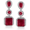 image:imageRossSimons Pair of Gemstone Drop Earrings in Sterling SilverRuby