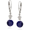image:imageRossSimons Precious Gemstone Drop Earrings with Diamond Accents in Sterling SilverSapphire