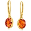 image:imageRossSimons Round Amber Drop Earrings in 18kt Gold Over Sterling
