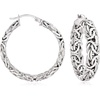 image:imageRossSimons Sterling Silver Byzantine Hoop Earrings125 Inches
