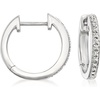 image:imageRossSimons Sterling Silver Small Hoop Earrings With Diamond Accents