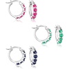 image:imageRossSimons Three Pair Gemstone Huggie Hoop Earrings
