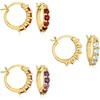 image:imageRossSimons Three Pair Gemstone Huggie Hoop EarringsAmethyst