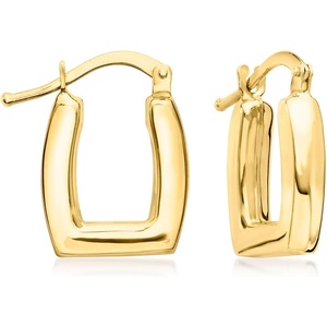 image:imagePure Collection by RossSimons Italian 14kt Yellow Gold Square Hoop Earrings
