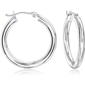image:imageRossSimons 14kt White Gold Hoop Earrings