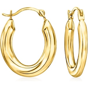 image:imageRossSimons 14kt Yellow Gold Small Oval Hoop Earrings