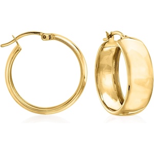 image:imageRossSimons 18kt Yellow Gold Over Sterling Silver Hoop Earrings