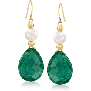 image:imageRossSimons 2000 ct tw Gemstone and Cultured Pearl Earrings in 14kt Yellow Gold138 Inches