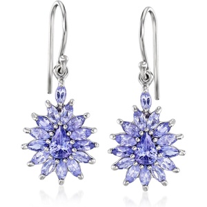 image:imageRossSimons 290 ct tw Tanzanite Drop Earrings in Sterling Silver