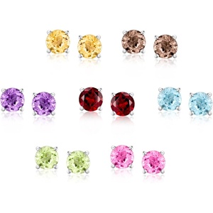 image:imageRossSimons 700 ct tw MultiStone Jewelry Set 7 Pairs Of Stud Earrings in Sterling Silver
