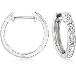 image:imageRossSimons Diamond Huggie Hoops Earring in 14kt GoldDiamond