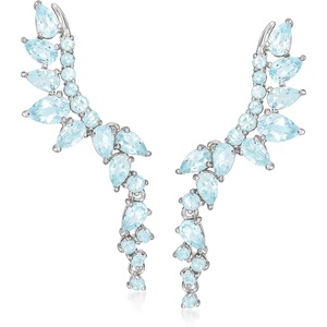 image:imageRossSimons Gemstone Ear Climber Earrings in Sterling SilverTopaz
