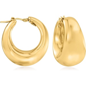 image:imageRossSimons Italian 18kt Gold Over Sterling Hoop Earrings