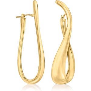 image:imageRossSimons Italian 18kt Gold Over Sterling Silver Twisted Hoop Earrings