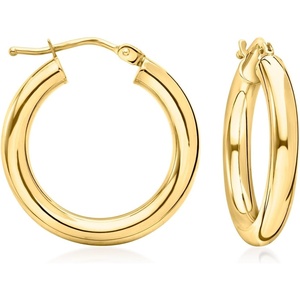 image:imageRossSimons Italian 3mm 18kt Yellow Gold Hoop Earrings