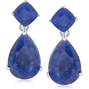 image:imageRossSimons Precious Gemstone Drop Earrings in Sterling Silverblue