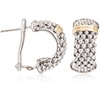 image:imagePhillip Gavriel Popcorn Sterling Silver and 18kt Gold Hoop Earrings