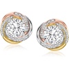 image:imageRossSimons 010 ct tw Diamond Swirl Earring Jackets in TriColored Sterling Silver