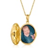 image:imageRossSimons 040 Carat Sapphire Locket Necklace With Single Diamond in 18kt Gold Over Sterling 18 inches