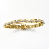 image:imageRossSimons 055 ct tw Diamond Bar Link Bracelet in 18kt Gold Over SterlingDiamond