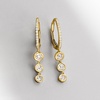 image:imageRossSimons 068 ct tw Diamond Hoop Drop Earrings in 14kt Yellow Gold