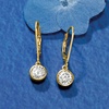 image:imageRossSimons 100 ct tw Diamond BezelSet Drop Earrings in 14kt Yellow Gold