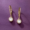 image:imageRossSimons 100 ct tw Diamond BezelSet Drop Earrings in 14kt Yellow Gold