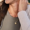 image:imageRossSimons 10kt Yellow Gold Floral Heart Locket NecklaceNo Gemstone