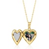 image:imageRossSimons 10kt Yellow Gold Floral Heart Locket NecklaceNo Gemstone