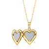 image:imageRossSimons 10kt Yellow Gold Floral Heart Locket NecklaceNo Gemstone