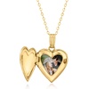 image:imageRossSimons 10kt Yellow Gold Personalized Heart Locket Necklace160 Inches