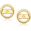 image:imageRossSimons 14kt Yellow Gold Bezel Earring Jackets