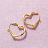 image:imageRossSimons 14kt Yellow Gold Heart Outline Hoop Earrings