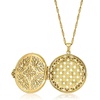 image:imageRossSimons 18kt Gold Over Sterling Filigree Locket Necklace