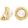 image:imageRossSimons 885mm Cultured Pearl Love Knot ClipOn Earrings in 18kt Gold Over Sterling