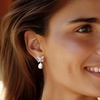 image:imageRossSimons 89mm Cultured Pearl and 30 ct tw White Topaz Bow Drop Earrings in Sterling Silver