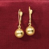 image:imageRossSimons 8mm 14kt Yellow Gold Bead Drop Earrings