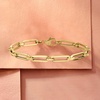 image:imageRossSimons Italian 14kt Yellow Gold Paper Clip Link Braceletno gemstone