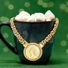 image:imageRossSimons Italian 18kt Gold Over Sterling Replica Lira Coin Byzantine NecklaceNo Gemstone