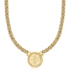 image:imageRossSimons Italian 18kt Gold Over Sterling Replica Lira Coin Byzantine NecklaceNo Gemstone