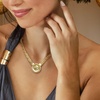 image:imageRossSimons Italian 18kt Gold Over Sterling Replica Lira Coin Byzantine NecklaceNo Gemstone