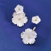 image:imageRossSimons MotherOfPearl and 20 ct tw White Topaz Flower Removable Drop Earrings With 18kt Gold Over Sterling