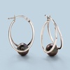 image:imageRossSimons Pearl Double Hoop Earrings in Sterling Silver