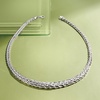 image:imageRossSimons Sterling Silver Graduated WheatLink NecklaceNo Gemstone