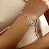 image:imageRossSimons Sterling Silver and 18kt Gold Over Sterling Silver TwistedOval Link Braceletno gemstone