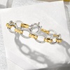 image:imageRossSimons Sterling Silver and 18kt Gold Over Sterling Silver TwistedOval Link Braceletno gemstone