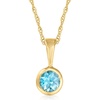 image:imagePure Collection by RossSimons 022 Carat Swiss Blue Topaz Pendant Necklace in 14kt Yellow GoldTopaz