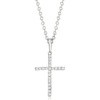 image:imagePure Collection by RossSimons Diamond Cross Pendant Necklace in Sterling SilverDiamond