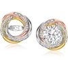image:imageRossSimons 010 ct tw Diamond Swirl Earring Jackets in TriColored Sterling Silver